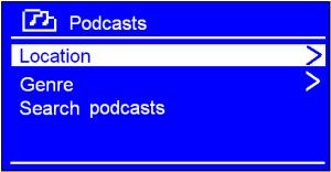 "GENRE" kan du välja radiostationer utifrån deras innehåll som Classic Rock, Sport, Nyheter, etc. OBS: a.