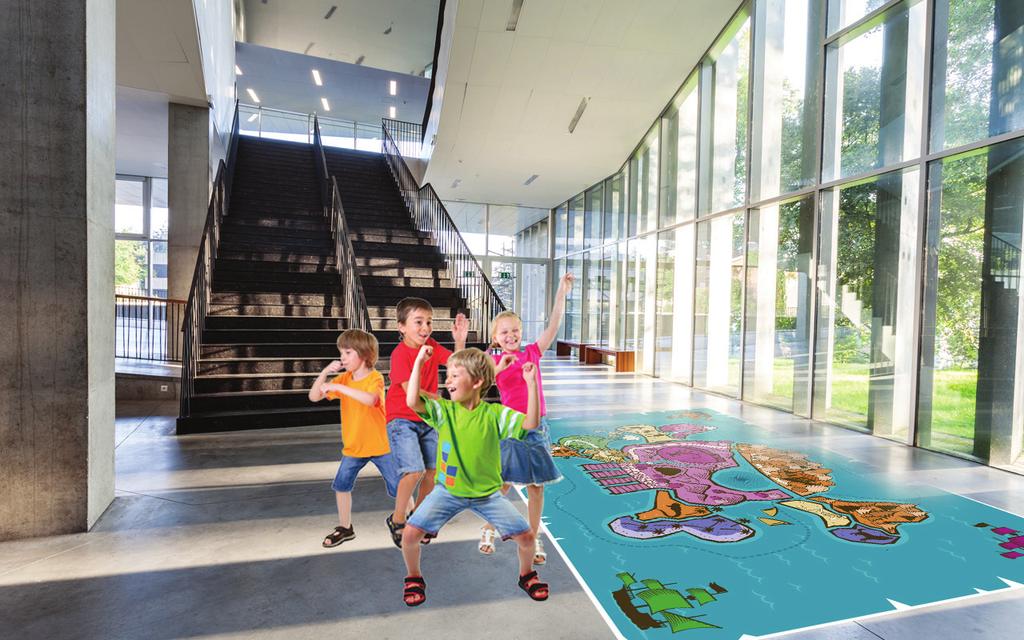 ett stort interaktivt golv för rörelse och lärande på et roligt och engagerande sätt Med Active Floor får du lätt in rörelse i alla ämnen och gör undervisningen rolig för både stora och små elever.