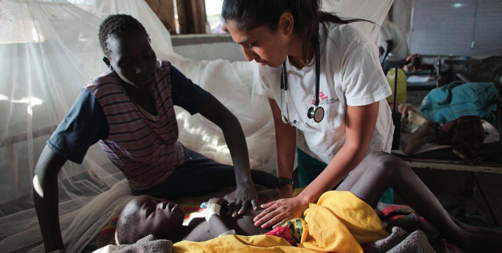 Läkare Utan Gränser Stiftelsen Goodcause Bidragen från GoodCause kunder omvandlas till livräddande sjukvård för människor i Lankien i Sydsudan.