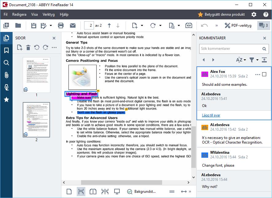 Navigera i PDF-dokument PDF-redigeraren innehåller diverse verktyg som gör det lättare att navigera i PDF-dokument.