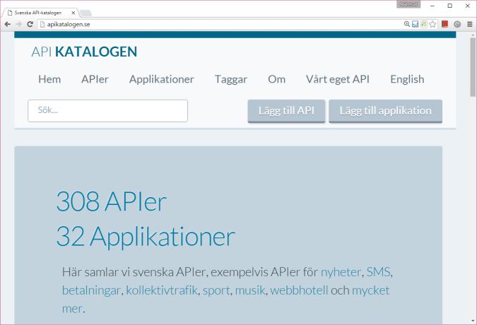 API Katalogen www.apikatalogen.