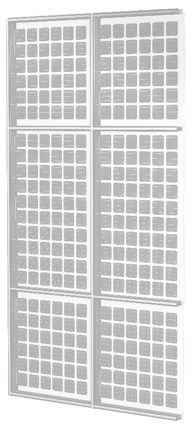 Solcellsglas Solcellerna är inbyggda i en genomsiktlig isolerruta med 2- eller 3-glas alternativt ogenomsiktligt enkelglas i bröstning eller solskydd.