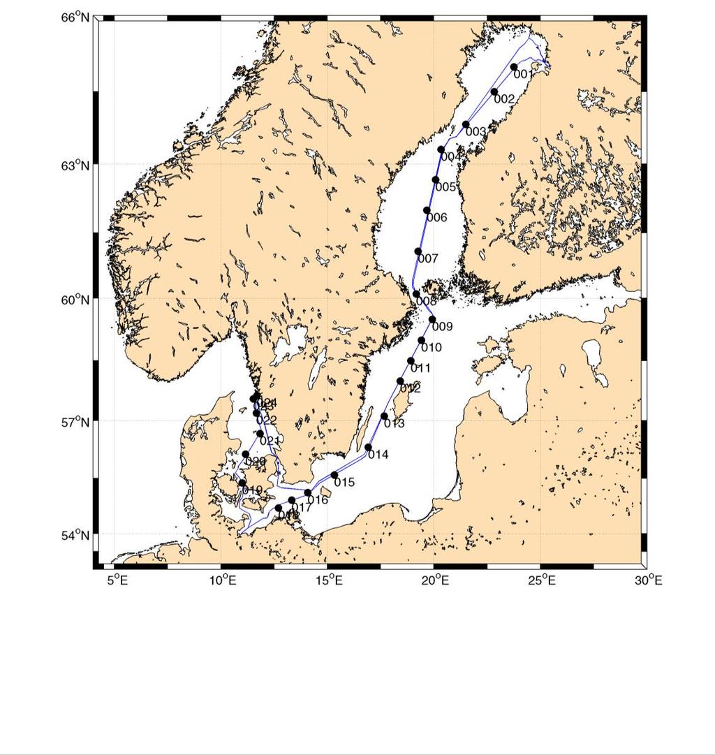 TransPaper water sampling locations Sampling frequency Every two weeks Parameters 12 locations Salinity