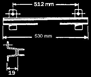 Universalglidlist, par Längd: 550 mm Beskrivning Art.nr. Färg Pris/st.