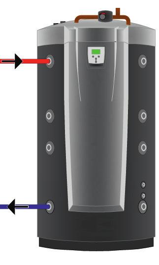 Allmän information 2.3.6 Varvtalsstyrd laddpump (Tillbehör från CTC) Varje värmepump ska förses med en separat laddpump som styrs ihop med respektive värmepump.