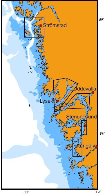 Återbesök av ålgräsängar på svenska västkusten år 2000 Karterad på 1980-talet.