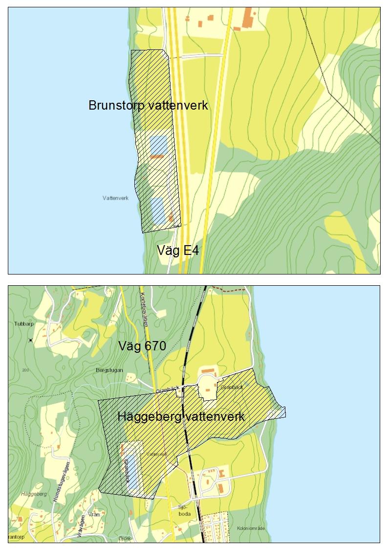 känsligt utifrån säkerhetssynpunkt (risk för sabotage). Hela anläggningen, såväl vattenverken som intagsledningar och områden för intagspunkter, ingår dock i riksintresset.