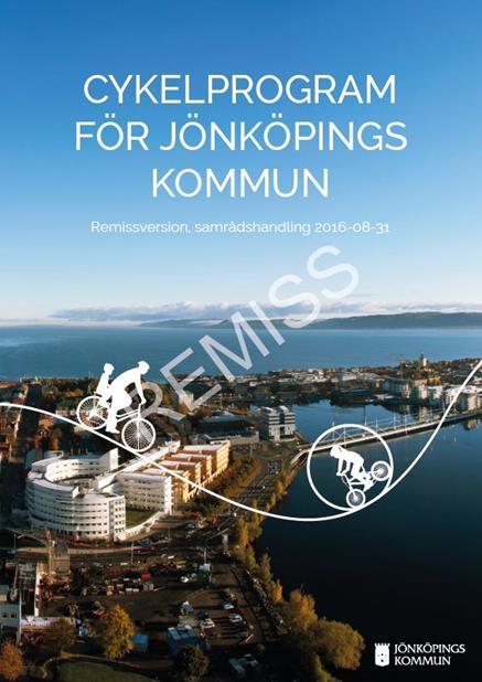 Cykelprogram för Jönköpings kommun Stadsbyggnadskontoret i Jönköpings kommun har tagit fram ett cykelprogram för Jönköpings kommun för att skapa ett ramverk för kommande utvecklingsarbete gällande