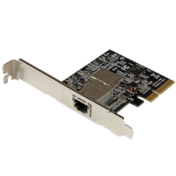 PCIe 10Gbase-T/NBASE-T Ethernet-nätverkskort med 1 port Product ID: ST10GSPEXNB Denna nätverksadapter-kort med 5 hastigheter ger mångsidig och kostnadseffektiv nätverksanslutning.