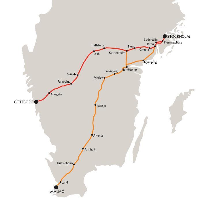 Västra och Södra stambanorna är överbelastade och i dåligt skick Bristande tillförlitlighet Sårbart system och otillfredsställande punktlighet Nedslitet system Bristande underhåll i kombination med