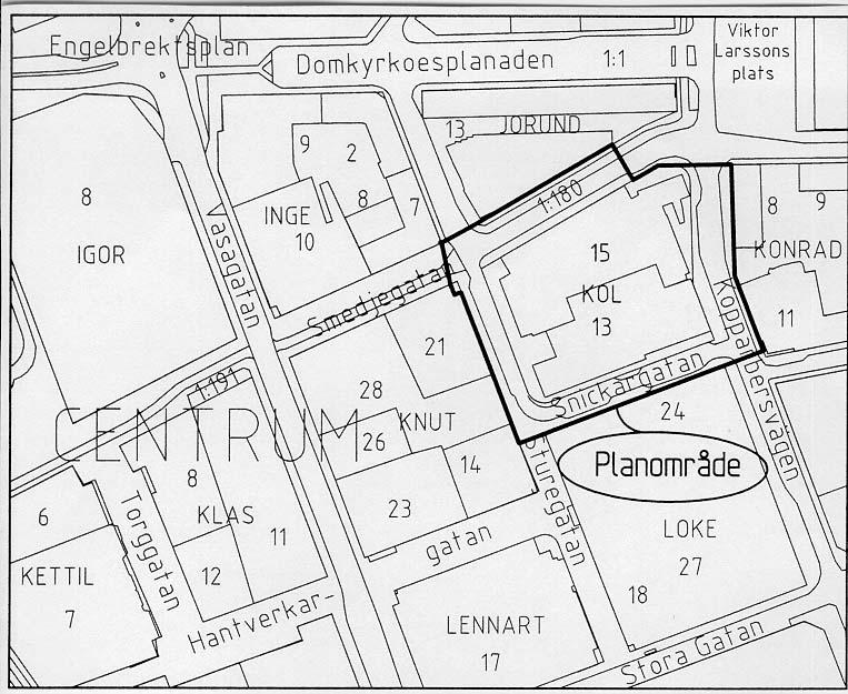 Syfte och huvuddrag Planen syftar till att komplettera Kol 15 med smålägenheter.