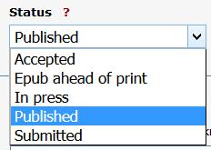 Artikelns titel ska skrivas enligt publikationen. Om titeln är uppdelad i en huvud- och undertitel, genereras ett kolon automatiskt av systemet.