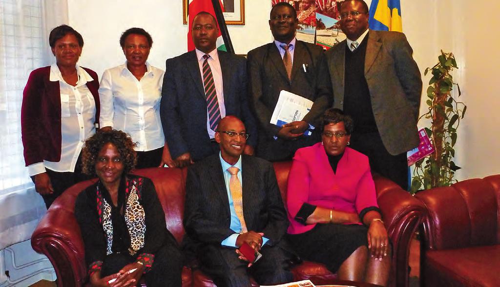 Här är hela delegationen samlad på den kenyanska ambassaden i Stockholm. utlandsgäster.