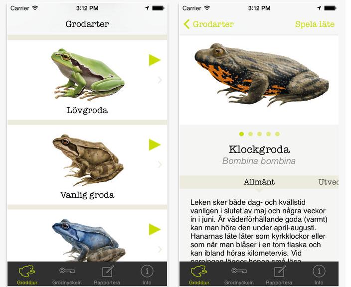 Medborgarforskning Appar om arter: Fågelguiden,