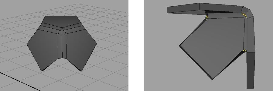 Ta bort dessa så att ingen geometri går till spillo. Figur 73 Figur 74 Nu är fästet färdigmodellerat och vi kan se hur det ser ut då det sitter på lådan som vi tidigare gjorde en duplicering av.