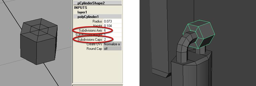 Vi flyttar därför cylindern upp till hänglåset roterar det och skalar den så att den inre ringen har nästan samma storlek (bara något större) som hänglåsbygeln (Figur 131).