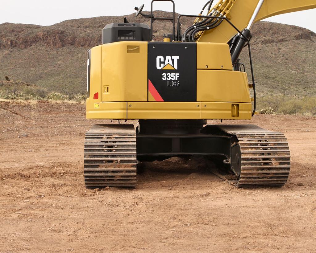 Litet svängutrymme Arbeta tryggare i trånga utrymmen Mindre utskjutande bakparti Behovet av grävmaskiner som kan arbeta i trånga utrymmen fortsätter att öka och Caterpillar uppfyller detta behov från