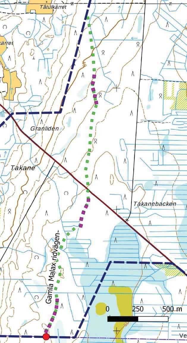 Objektkoordinater utmärkta med röd cirkel.