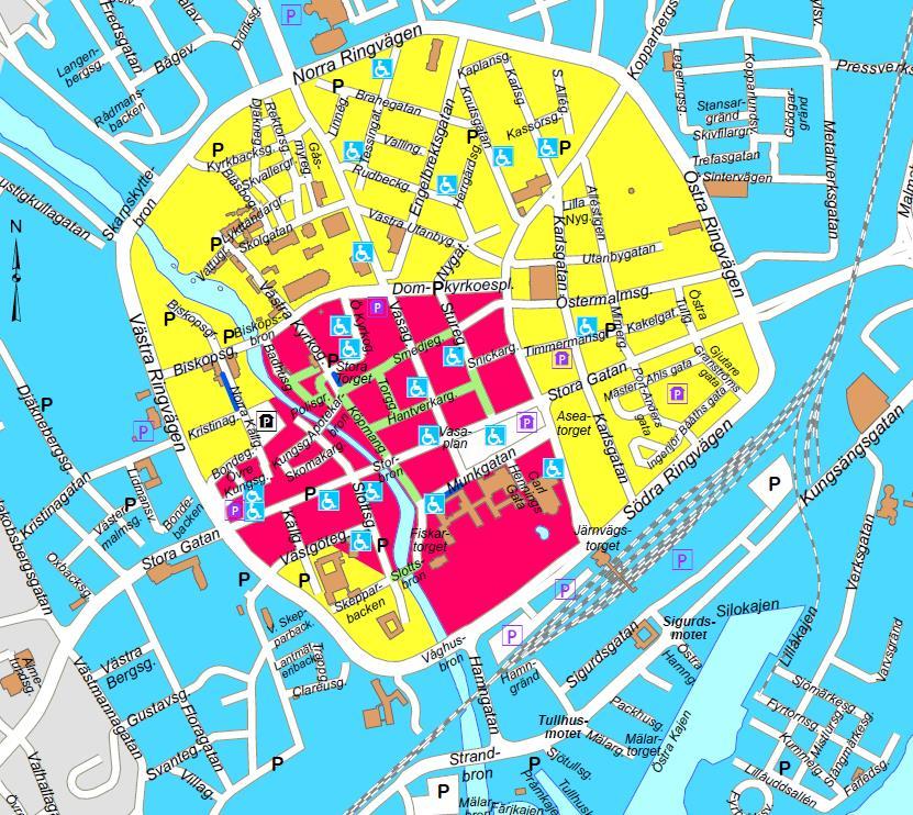 3 Linköping I Linköping är parkeringen tidsregelrad i de mest centrala delarna till 30min, 1 tim respektive 2 tim. Avgiften är 26kr/tim.