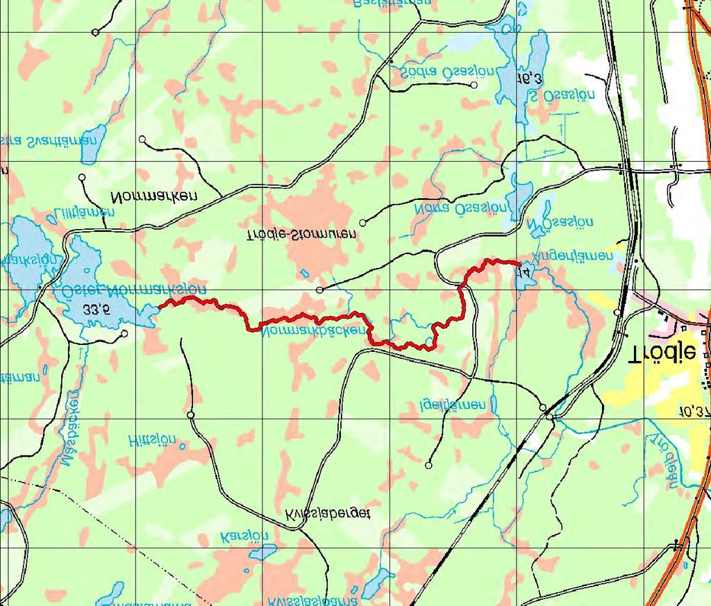 8.7 Avrinningsområde: 50051 Norrmarkbäcken 8.7 Norrmarkbäcken Koord: X: 674478 / Y: 157501 Karta över Norrmarkbäcken (1 ruta=1 km 2 ).