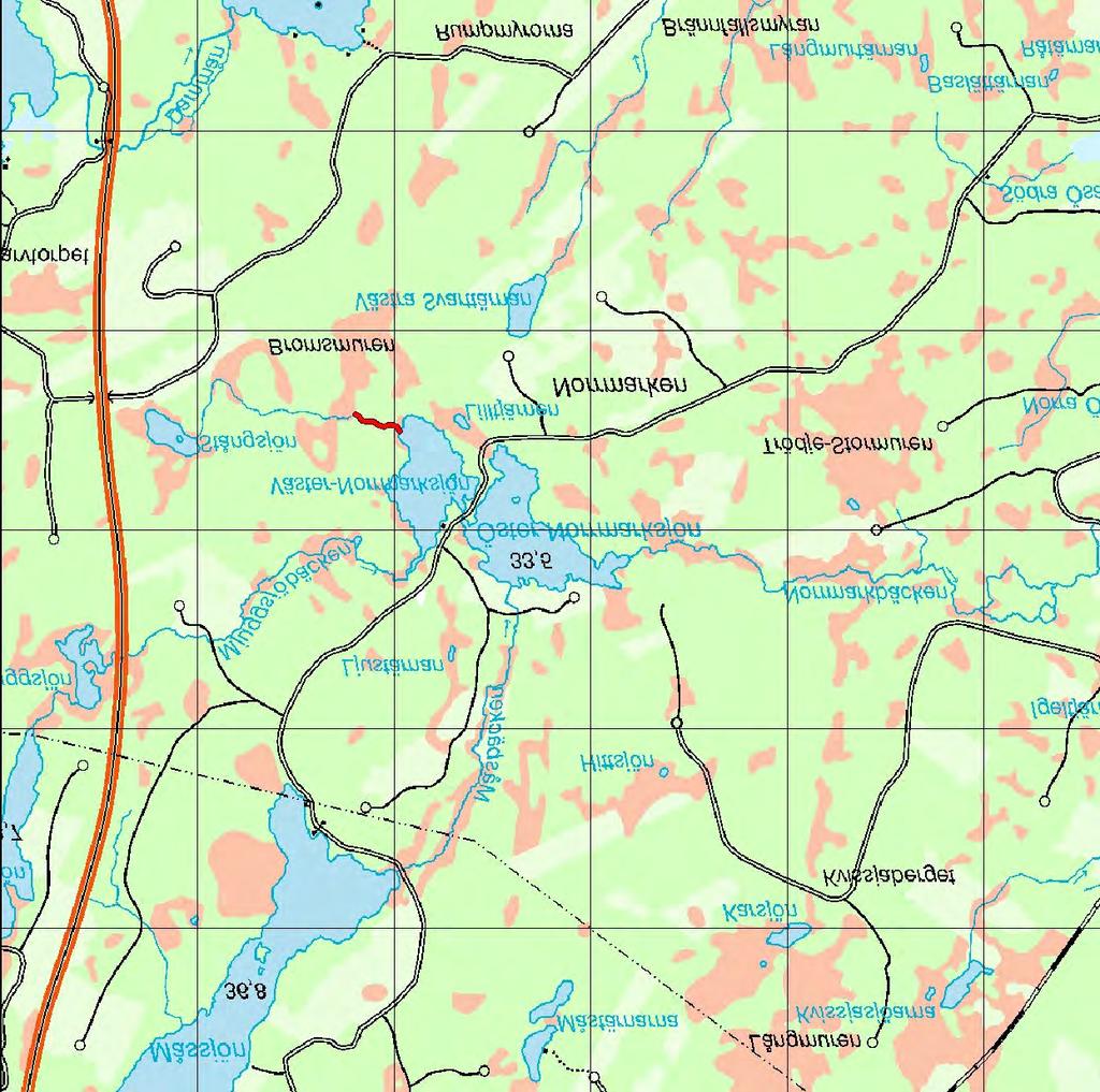 8.10 Avrinningsområde: 50051 Stångsjöbäcken 8.10 Stångsjöbäcken Koord: X: 674417 / Y: 154476 Karta över Stångsjöbäcken (1 ruta=1 km 2 ).