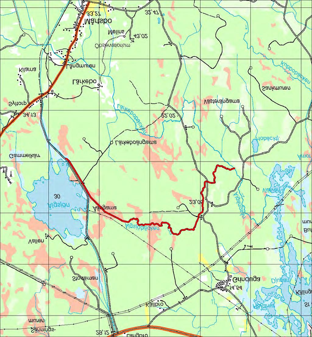 10.6 Avrinningsområde:52053 Älgsjöbäcken 10.6 Älgsjöbäcken Koord: X: 672312 / Y: 158165 Karta över Älgsjöbäcken (1 ruta = 1 km 2 ).