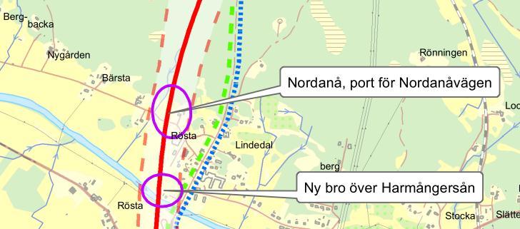 Nordanå Vägport under E4:an. Knyter ihop Nordanåvägen med Harmångers centrum där trafikplats finns.