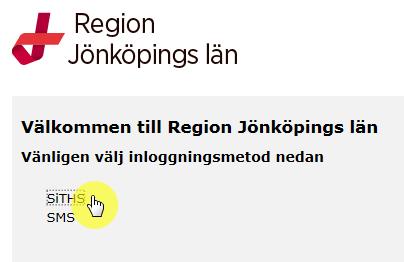 B. Inloggning för åtkomst till funktioner via portal och SiTHS-kort Nedan beskrivs stegvis rutin för att logga in via webbläsare och dator med SiTHS-kort till Region Jönköpings läns portal för vidare