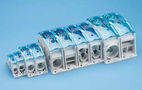 Övergångsblock - SB Komplett serie från 80A upp till 630A IEC 85A upp till 545A UL Erbjuder flera anslutningsmöjligheter med en kabel, två kablar eller ERIFLEX FLEXIBAR och IBSB/ IBSBR isolerad