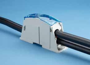 Övergångsblock - SB2C / SBF2C SB2C 400 600 A - IEC 335 A - SBF2C 400 500/560* A - IEC 335 A - Kabel till två kablar Två kablar till ERIFLEX FLEXIBAR / Isolerad flexibel fläta I = 600 A IEC I = 335 A
