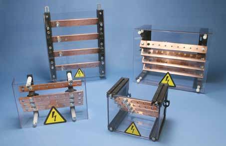 Fyrpoliga distributionsblock TRC 400A TR 400A En komplett serie från 125 A till 630 A Transparent beröringsskydd Stor tillgänglighet för