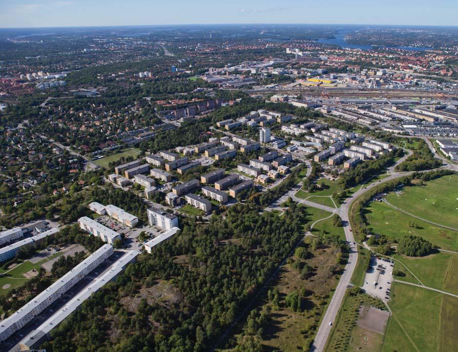 Förutsättningr i Östberg Stdsbyggndsidelen från 1950-60 rymmer mång kvlitéer, men även en del spekter som idg betrkts som problemtisk.