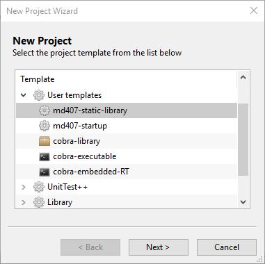 Skapa run-time bibliotek för MD407 EXEMPEL För att slippa kompilera vårt