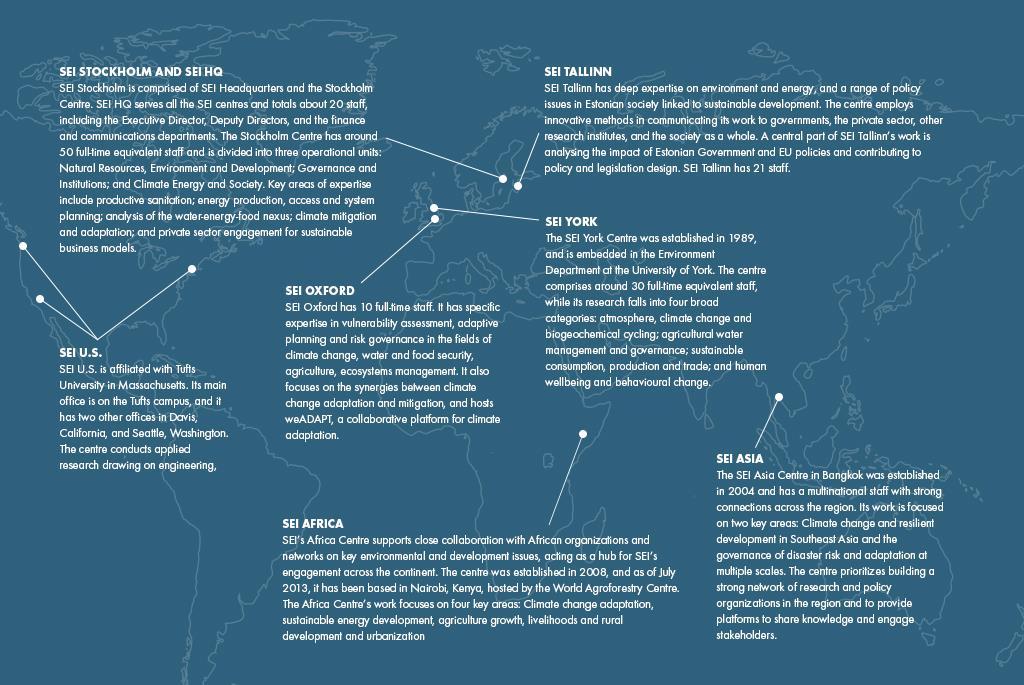 SEI Head Offices SEI s Centres North America: Boston Africa: