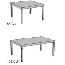 soffbord Cube Faner: Faner: Bets: 28 Laminat: Vit Bord Cube Bord med skiva av fanerat lättviktsmaterial.