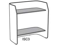 ..cso # 100 Inredning storage cove ( ) = ange metallfärg S (silver), W (vit), B (svart) Faner: Laminat: Ljusgrå Vit Svart Amouk Gråek Massiv: Tre hyllor ISC1 4035