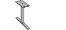 multicom bord bord med fast ben Ben i pulverlackad eller kromad metall, 70x70 mm. Benen finns i två olika utföranden: med skarpt rundade hörn och med mjukt rundade hörn. Totalhöjd med skiva 740 mm.