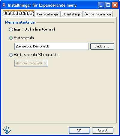 För att välja en modul, markera innehållsytan eller ställ dig på på rätt ställe i innehållsträdet och välj den modul som önskas. OBS!