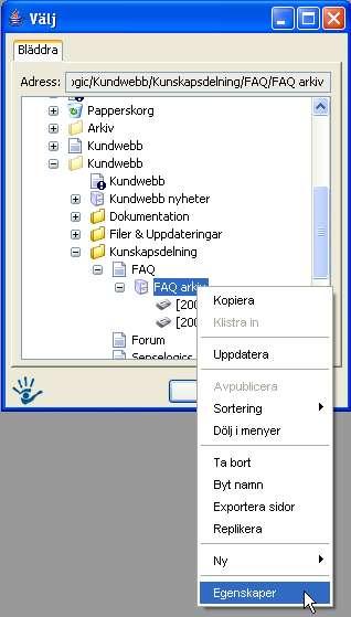 5.5 FAQ-lista 5.5.1 Användningsområde Frågor och svar (nyheter) är en modul för frågor och svar som nyttjar nyhetsmodulen.