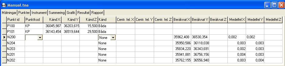 Topocad 13 manual Viktf. längd Viktfaktor längd. Vikter för längder räknas automatiskt ut genom formeln P= 1 / mf2, där mf är mätningens medelfel som fås ur instrumentdata.