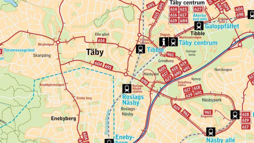 8 (21) 2.3 Biltrafiknät Huvudnätet för biltrafik i området utgörs främst av E18 med anslutning mot Enhagsvägen och Centralvägen.