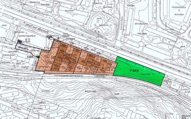 2.2 Planförslag Planförslaget innefattar ny bostadsbebyggelse för ca 420 personer.