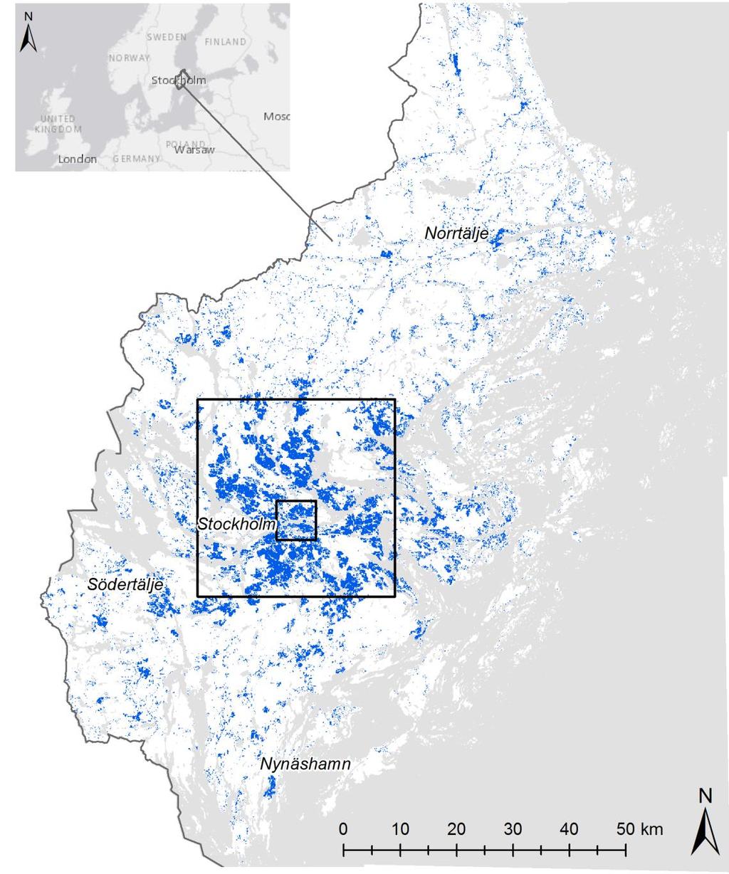 Metod Beräkningsområde Projektet omfattar analys av Stockholms län.