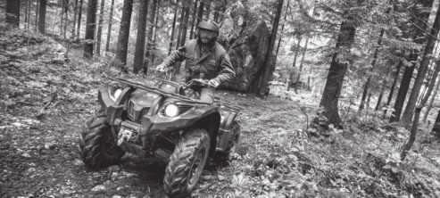 GRIZZLY 450 4X4 EPS Välj mellan terrängregistrerad eller EU-traktor Grön (PDG) Blå (DPBSN) Röd (RTR) Camo (YB) En komplett utrustad, smidig och stark maskin med kompakta yttermått.