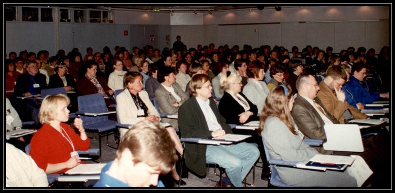 seminarier. Bilden är från användarseminariet 1999.