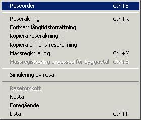 3.1.2 Utrikesresor / Reseorder Vid en