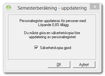 Du ges nu möjlighet att skriva ut den detaljerade semesterberäkningen, det är samma utskrift som även är sparad som PDF-fil.