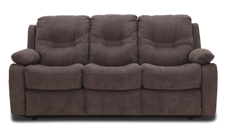 Recliners Detroit Modell i kraftigt microtyg med mockakänsla. Modellen har dekorativa kontrastsömmar. Detroit har inbyggd reclinerfunktion i 3-sits och fåtölj.