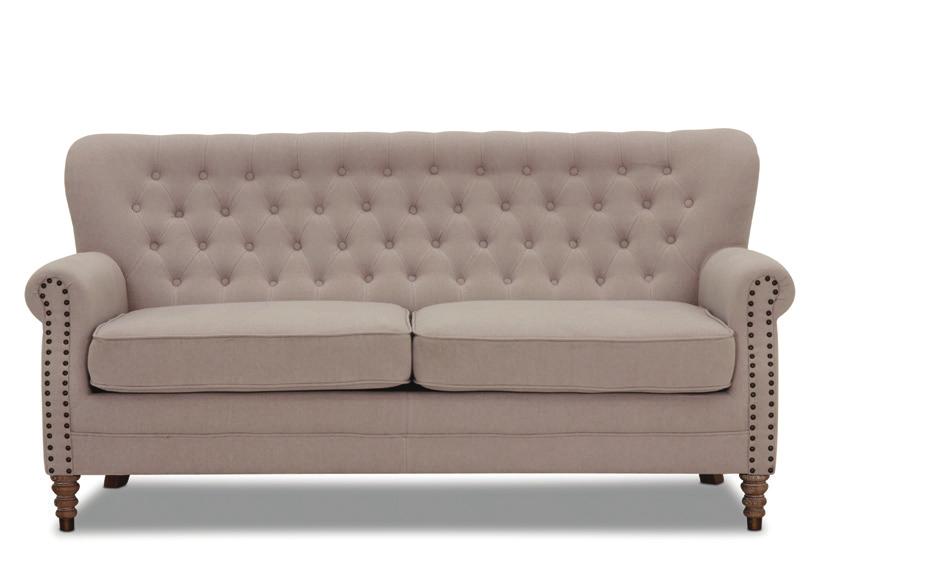 Aberdeen Chesterfield Wing Chair i genomfärgat koläder med tvåtonseffekt i de klassiska