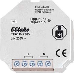 Tap-radio tillbehör TF61P-230V Tap-radio repeater/förstärkare 1- och 2-nivå repeater/förstärkare 45x45x18mm. Endast 0,8 watt effektförbrukning i standby-läge. Smarta Hem förstärkare.